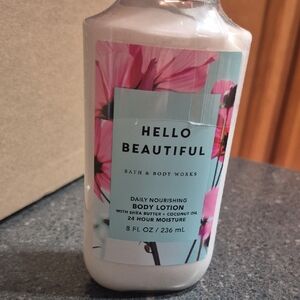 Bath & Body Works Hello Beautiful Body Lotion - Pink and White